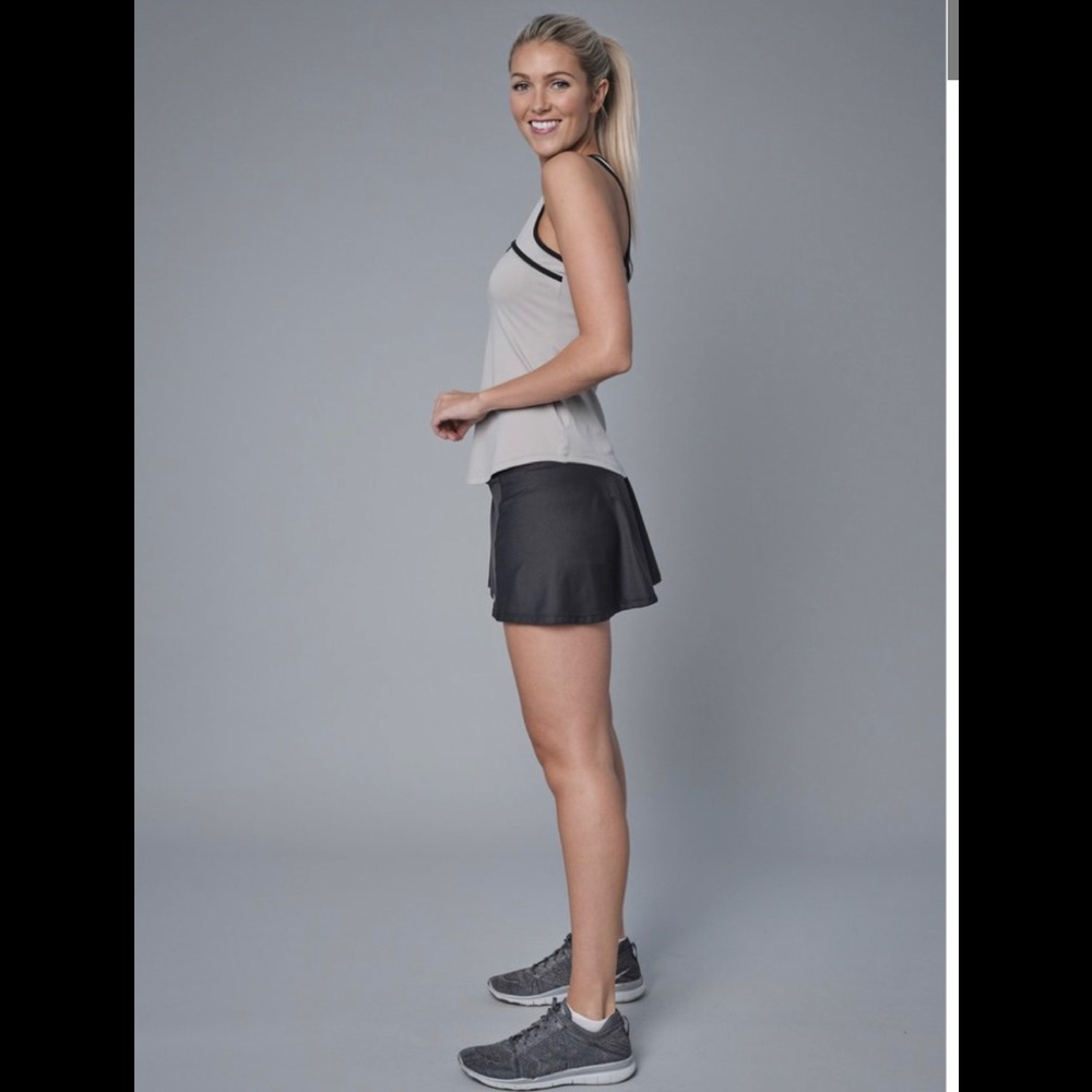 Lija Basic Tennis Skort Gray Sz L